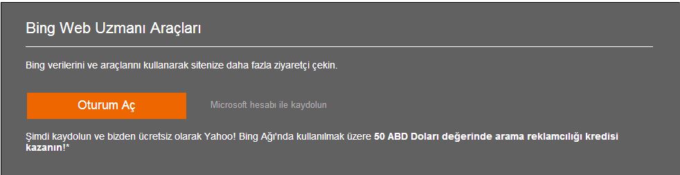 bing webmaster tools