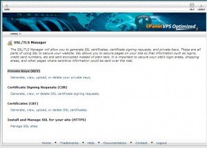 Cpanel SSL/TLS Manager