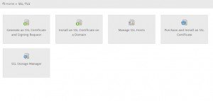 WHM SSL / TLS Manager