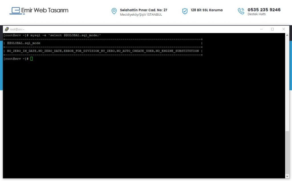 Disable Mysql Strict Mode Hatası